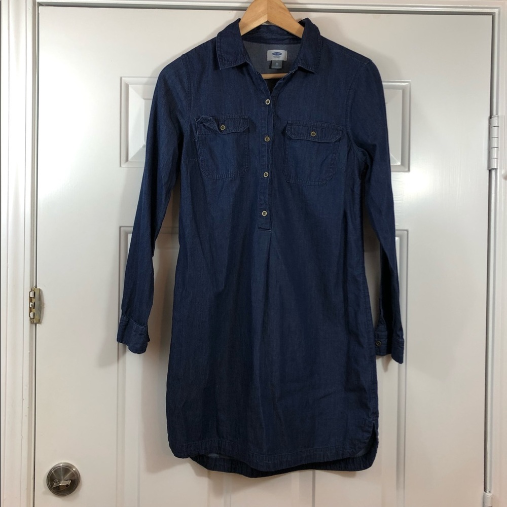 Old Navy Jean Cotton Collared Tunic
